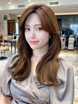 ラルユー 金山(LallYou)&nbsp;大人かわいいくびれヘアセミロング × ミルクティーベージュ