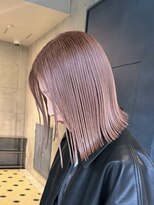 ヲタク(wotaku.)&nbsp;ピンクラベンダーベージュミルクティーカラー切りっぱなしボブ