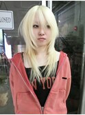 ★ハッシュカットシャギーレイヤー平成ヘアブロンド抜きっぱなし