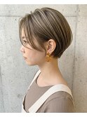 大人ハイライト】30代40代のための白髪ぼかし×骨格補正ショート