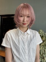 ソウリード(sou Lead) 淡めピンク*顔まわりレイヤーボブ