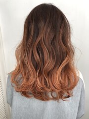 【REJOICE hair 】グラデーションオレンジブラウン