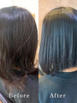 アークスヘアー 暗髪グレージュ大人かわいい暗髪艶感前下がりショート