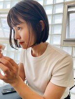 ウォーター 表参道(WATER) ミニボブ カラー 前髪 ショートカット/表参道.南青山