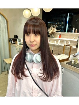 ロンドアジュール 横浜(Lond azur) ワインレッドカラーで秋を楽しもう!レイヤーカット!横浜