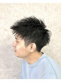 スパイキーショート ツイストアップバング