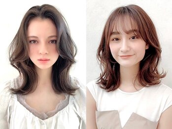 ジュネス 銀座(JYUNESU)の写真/【カット+カラー 5,500円】印象が変わる前髪や顔周りを繊細にカット！貴方の魅力を最大限に♪【銀座駅3分】
