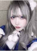 地雷系ロングウルフ
