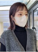 伸ばしかけボブ　オン眉　ローライト　京都美容室　進詩織