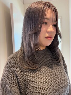 ココルアナ(coco luana) レイヤーカット/ラベンダーグレー/髪質改善/ケアブリーチ