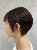 《30代40代》白髪ぼかしハイライト×丸みショート