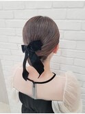 パーティーヘアセット/アップスタイル/シンプル/タイトヘア
