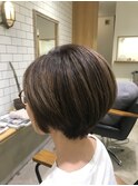 ハイライトメッシュカラー　ボブ／ショート