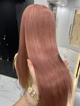 ラピス 渋谷本店(Lapis) ピンクミルクティーカラー/ハイトーン/髪質改善/ストレートヘア