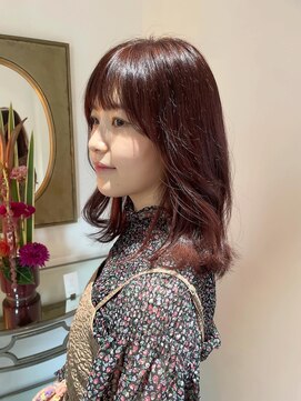 ユウヘアー 本山店(U Hair) ミディアム/ボブ/暖色カラー/似合わせ/顔まわりカット