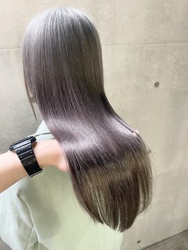 プリアバイポプルス 渋谷(pria by popls) 髪質改善トリートメント/オリーブグレー/ブリーチなしカラー