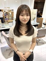 ネオリーブウリ 二子玉川店(Neolive uri)&nbsp;ミディアムヘア暗めカラーデザインカラーフェイスフレーミング