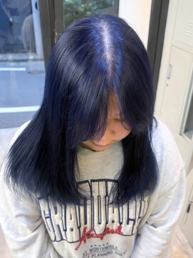 フラム 渋谷(flamme) ◯【ブリーチ1回】ネイビーブルー