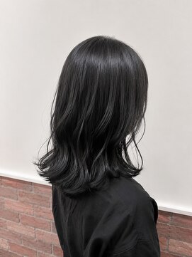 ネオリーブシェリエ 浅草店(Neolive cherie) ダークアッシュグレー/外ハネミディ