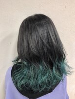 ライブトレア(LIVE TOREA) 裾カラー グリーン