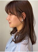 大人かわいいラフウェーブミディアム×ショコラベージュ