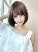 大人可愛い小顔前下がりボブ×ナチュラルボブ×ミニボブ20代30代