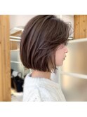 【修】20代30代40代◎透明感カラー×韓国切りぱなしボブ