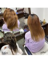 ムーブ(Moob)&nbsp;ブリーチ毛に縮毛矯正【別府】