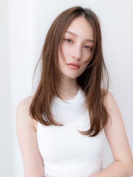 ハバナ 新宿(HAVANA) 20代30代大人かわいい斜めレイヤーカットシルキーベージュ