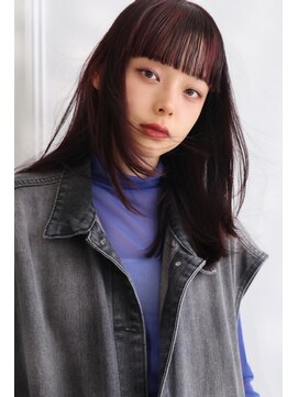 ヘアーメイクパウダー 天王寺寺田町店(Hair make powder) 大人可愛い20代30代40代小顔ロングレイヤー愛されレッドブラウン