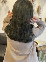 マァロ(malo.)&nbsp;ブリーチなしWカラー　オリーブグレージュ