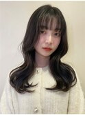 韓国風レイヤーカット/暗髪