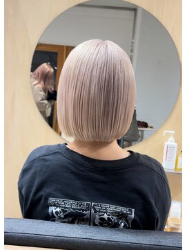 スタン 渋谷(Stam) ナチュラルブロンドボブカット冬カラー透明感ブリーチ渋谷駅