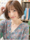 ★小顔似合わせカットひし形抜け感ショートボブ20代30代40代★1