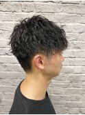 ツーブロックツイストスパイラルパーマ