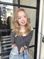 メゾンハル(Maison HALU)&nbsp;ホワイトミルクティーベージュ×ザクザクレイヤーカット