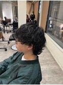 爽やかツーブロック刈り上げ束感アップバング