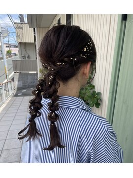 ヘアーレクスアリイ(Hair Lex Alii) 編みおろしツインポニー/お呼ばれヘア/ヘアセット