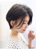 似合わせ横顔美人ショート◇暗髪カラー・髪質改善ストレート