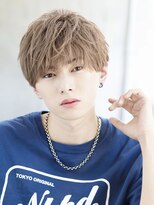 リップス 表参道店(LIPPS)&nbsp;【ミルクティーベージュ×ラウンドマッシュ】刈り上げメンズヘア
