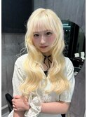 3回ブリーチ/抜きっぱなしブロンド/ホワイトカラー/ケアブリーチ