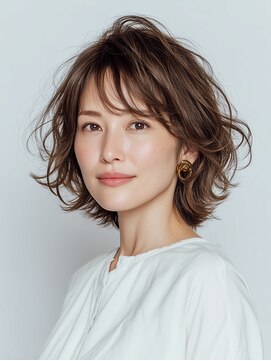 ビフィーノ リルネ(Bifino Rilune) クラゲヘアー/小顔/ココアベージュ/オリーブグレー/川西