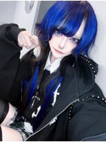 アールイーバイインク 渋谷(Re. by INK.)&nbsp;ウルフカット/青髪/ハイトーン/ミディアムウルフ/ロングウルフ/