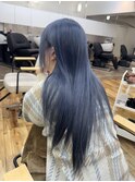 ブルーグレー/ハイトーン/艶髪/カラーリスト