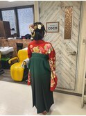 卒業式、袴着付け＋ヘアーセット