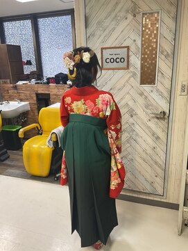 ヘアースペース 練馬店(hair space COCO) 卒業式、袴着付け＋ヘアーセット