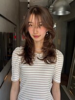ジーナ 赤羽(XENA)&nbsp;顔型別ヘアスタイル特集/ワンホンレイヤー/ミルクブラウン/赤羽