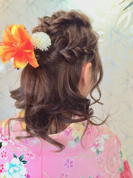 ヘア メイク ココ(hair make coco) ガーリー編み込みアップ♪