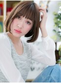 ★オリーブアッシュ切りっぱなし小顔ミニボブ20代30代40代★7