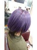 ラベンダー+ウルフカット